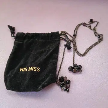 HIS MISS 비즈 장식 목걸이