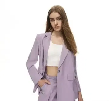 SHEIN 셋업 자켓&팬츠 라벤더 보라색 수트풍