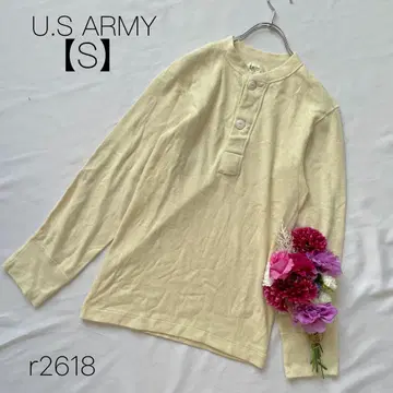 80's U.S ARMY 헨리넥 언더셔츠 크림 [ S ]