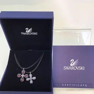 [ 새상품급 ] 스와로브스키 Swarovski 플라워 모티브 2연 목걸이