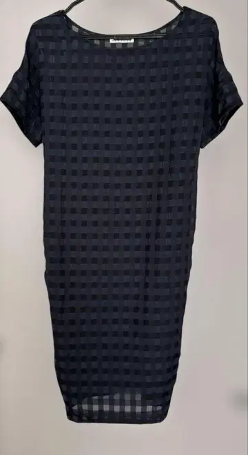 BARNEYS NEWYORK 반팔 원피스 무릎 기장 네이비 컬러