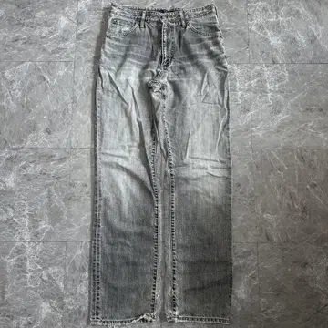 Wrangler 스트레이트 데님 그레이 데미지 가공 [ 58 ]