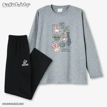 빤쮸토끼 롱 슬리브 T셔츠와 팬츠 세트 LL 사이즈 택 포함 새상품