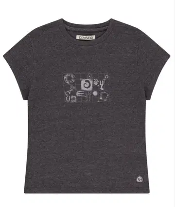 coyseio WAFFLE T-SHIRT PURPLE GREY