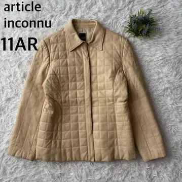 아티클 앙코뉴 라무 가죽 자켓 퀼팅 11AR 베이지