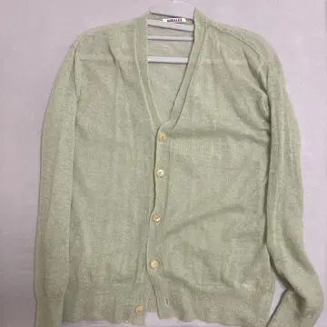 AURALEE KID MOHAIR SHEER KNIT CARDIGAN