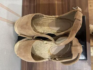 AZULby moussy 베이지 스웨이드 에스파드리유 샌들