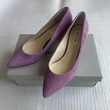 오데뜨 앤 오딜 블록 힐 펌프스 5.5cm 퍼플