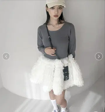 eimy istoire 볼륨 튤 프릴 니트 원피스 새상품 택 포함