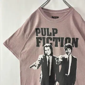펄프 픽션 무비 티셔츠 타란티노 L 핑크 구제 의류
