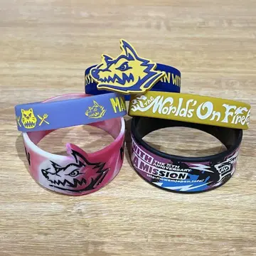 새상품급 MAN WITH A MISSION 맨위즈 러버 밴드 5종 세트