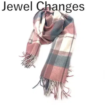 주얼 체인지즈 Jewel Changes 스톨 체크 대형 핑크