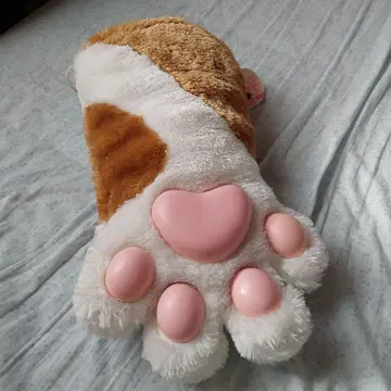 고양이 손 모양 봉제 인형 약 40cm x 25cm