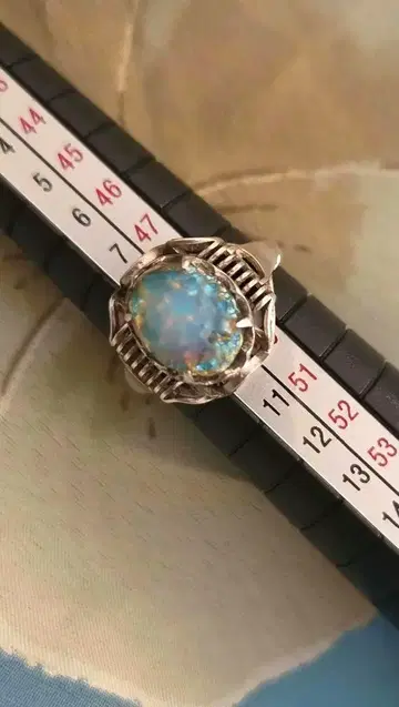 오팔 SILVER 반지 9호 3g