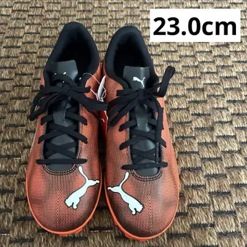 [새상품] 23.0cm Puma 스파이크 슈즈 오렌지/블랙