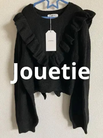 jouetie 프릴 블랙 니트