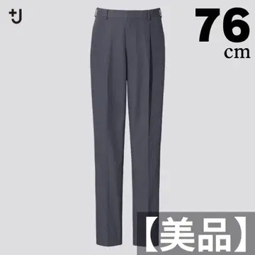 [ 새상품급 ] UNIQLO +J 원턱 테이퍼드 팬츠 그레이 76cm