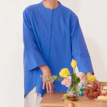 KEYUCA (케유카) KEYUCA [스고나노 발수] 백 플레어 셔츠