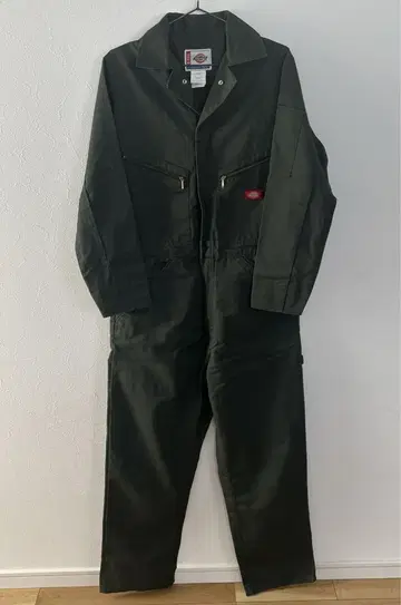 Dickies 올리브 그린 오버롤 S-REG 34/36