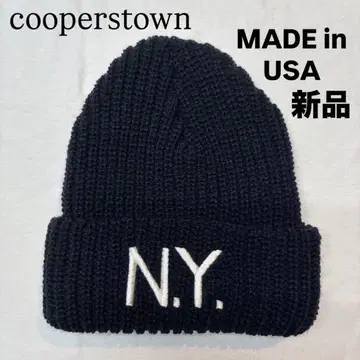 COOPERSTOWN BALL 와이드 리브 니트 캡 새상품
