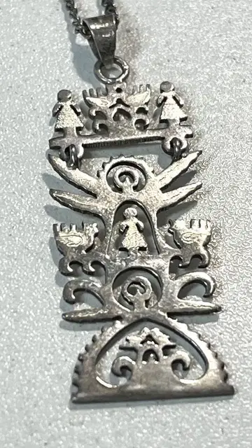 실버 925 조각 목걸이 중미 중고