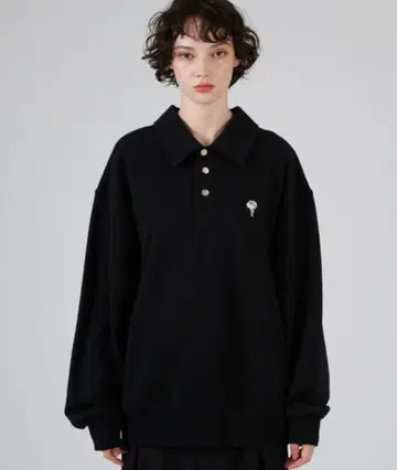 완판템 블랙 폴로 셔츠 스타일 맨투맨 M