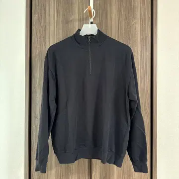 ELASTIC HIGH GAUGE SWEAT HALF ZIP P/O