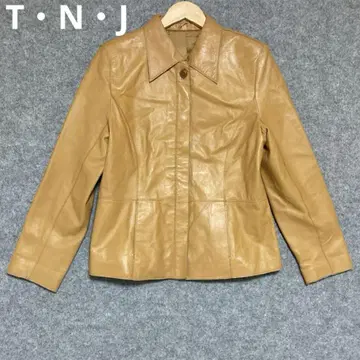 T N J 베이지 가죽 자켓
