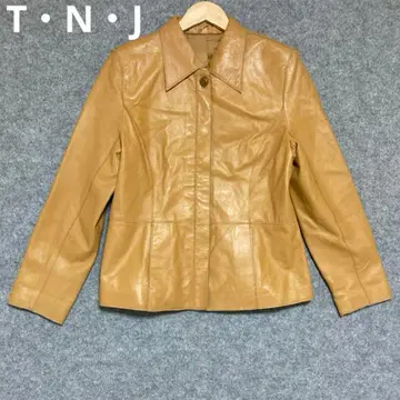 T N J 베이지 가죽 자켓