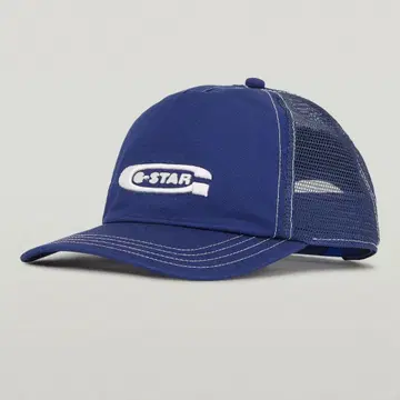 G-Star RAW 로고 메쉬 캡 블루