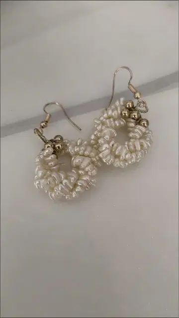 펄풍 후프 귀걸이