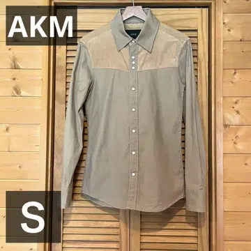 [ 새상품급 ] AKM 웨스턴 셔츠 긴팔 베이지 S 셔츠