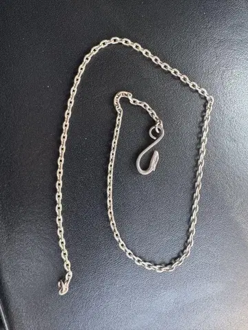 실버 체인 목걸이 이글 후크 포함