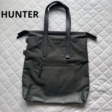 HUNTER 토트백 카키 나일론