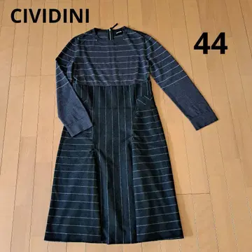 [CIVIDIN] I 스트라이프 울 원피스 44 (매우 슬림)
