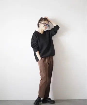 [ 새상품급 ] ANIECA 테이퍼드 팬츠 40 사이즈 브라운