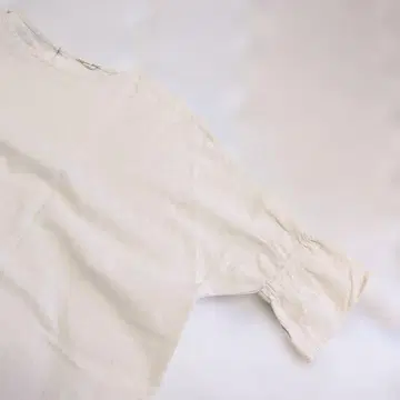 아이보리 오부 소매 원피스 내추럴