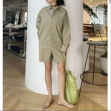 새상품 searoomlynn wash 셔츠 올인원 베이지