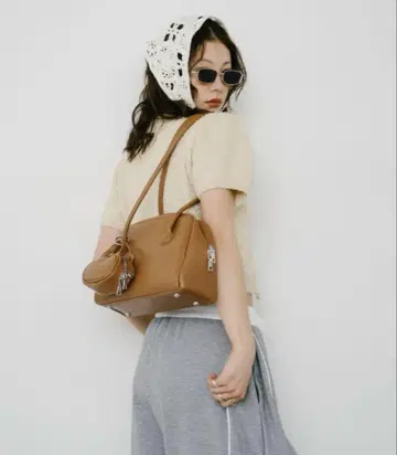 HANNE 파우치 콤비 롱 핸들 보스턴 백