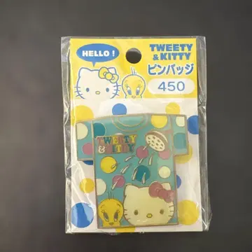 트위티 & 키티 티셔츠형 핀 배지 보통 보관품