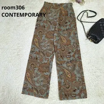 room306CONTEMPORARY 자카드 직물 와이드 팬츠 페이즐리
