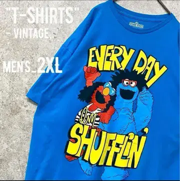 vintage [세서미 스트릿] 반팔 T셔츠 / 블루 / 남성용 2XL