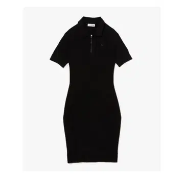 Lacoste 블랙 반팔 폴로 드레스