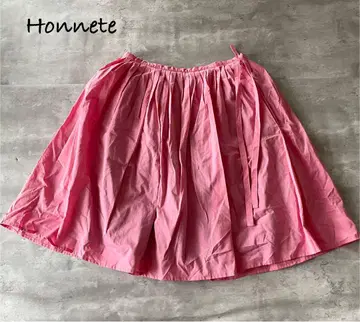 Honnete 오넷 폴란드제 플리츠 플레어 스커트 핑크 프리