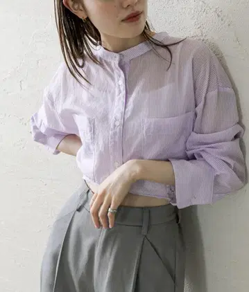스트라이프 백산 셔츠