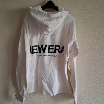 NEW ERA 화이트 후드티 LARGE