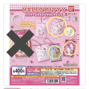 HELLO KITTY 패키지 미니어처 컬렉션 4개 세트