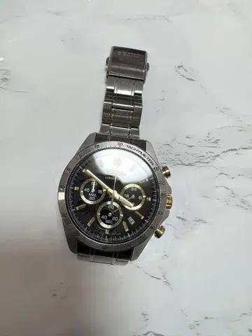 SEIKO 크로노그래프 시계 실버/블랙