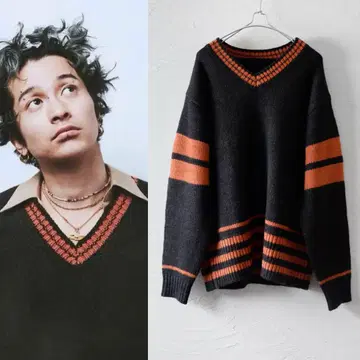 츠네타 다이키 착용 JUN/NAKAYAMA LINE KNIT 니트