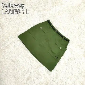캘러웨이 여성용 골프 스커트 L 그린 포켓 부착